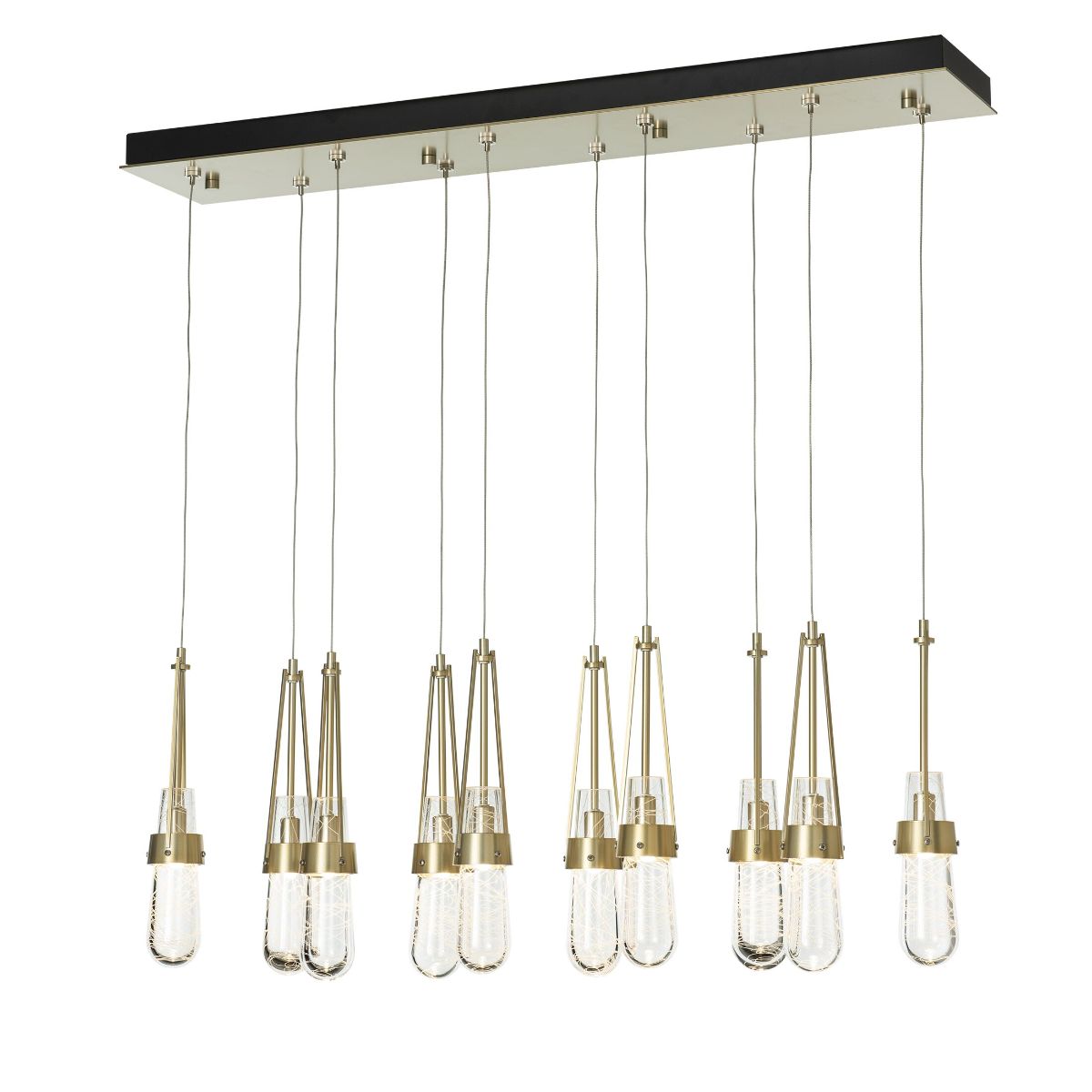 Link 45 in. 10 Lights Linear Pendant Light with Long Height