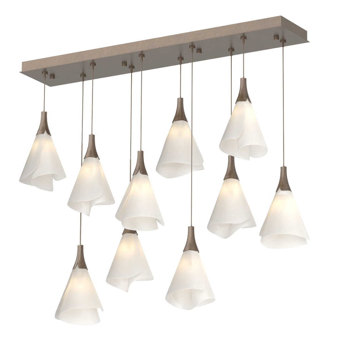 Mobius 46 in. 10 Lights Linear Pendant Light with Standard Height