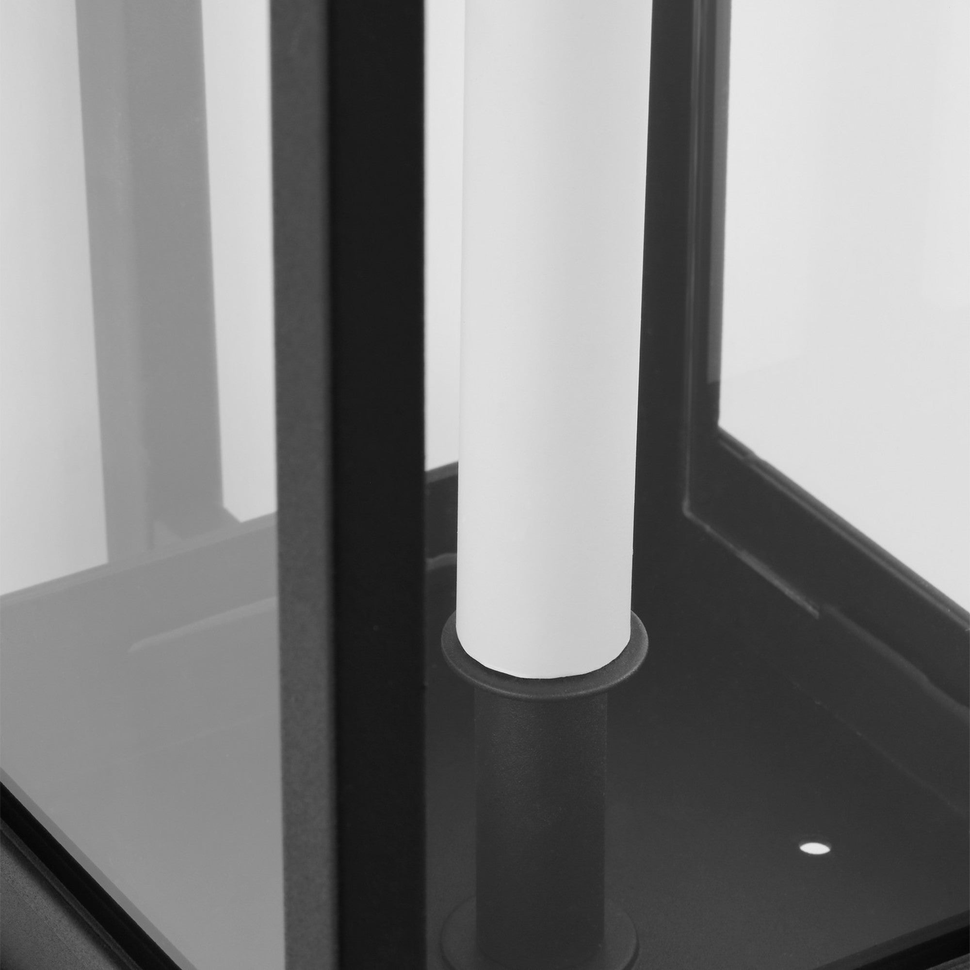 Cupertino 19" Medium Bracket Wall Lantern, Textured Black Finish - Bees Lighting