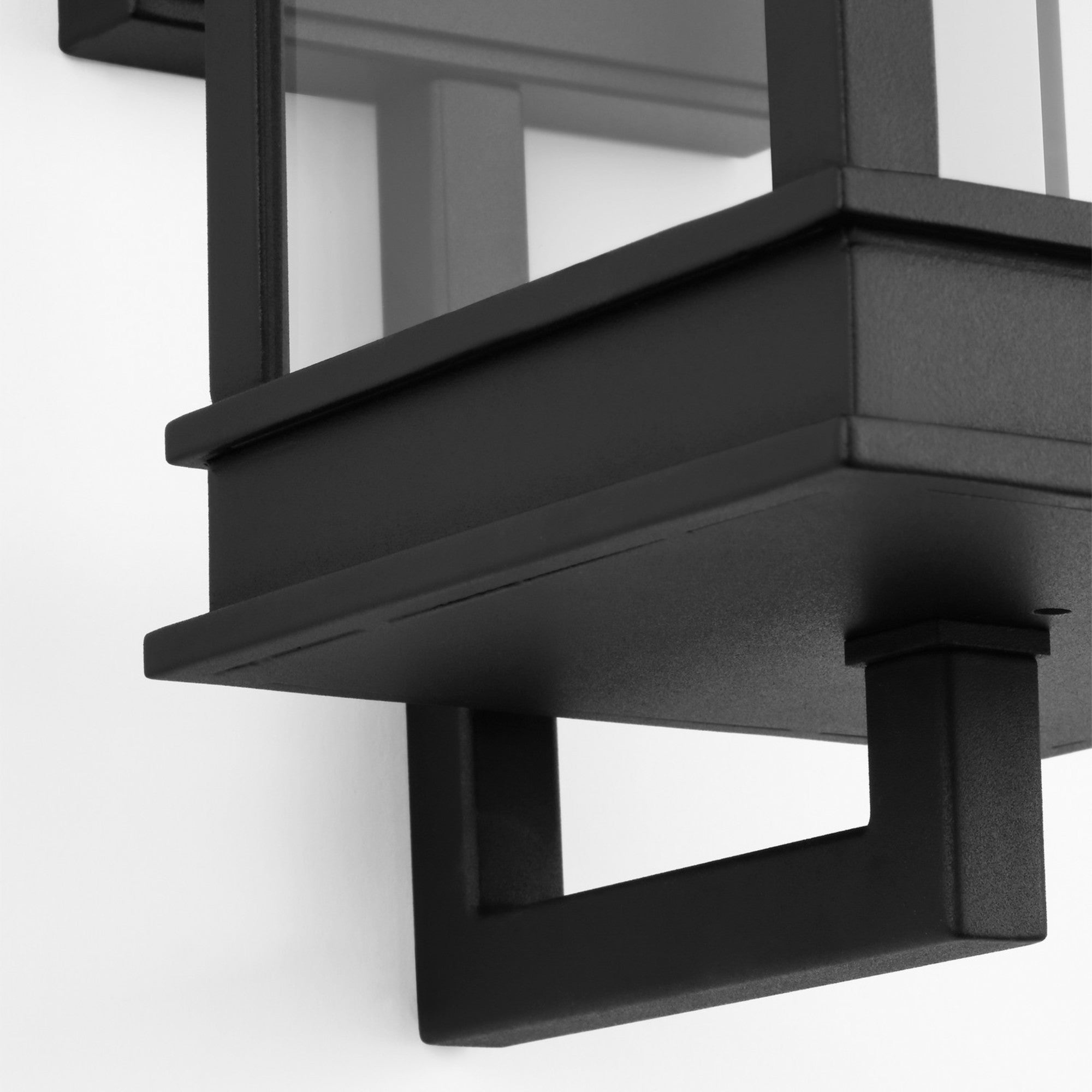 Cupertino 15" Small Bracket Wall Lantern, Textured Black Finish - Bees Lighting