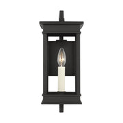 Cupertino 15" Small Bracket Wall Lantern, Textured Black Finish - Bees Lighting