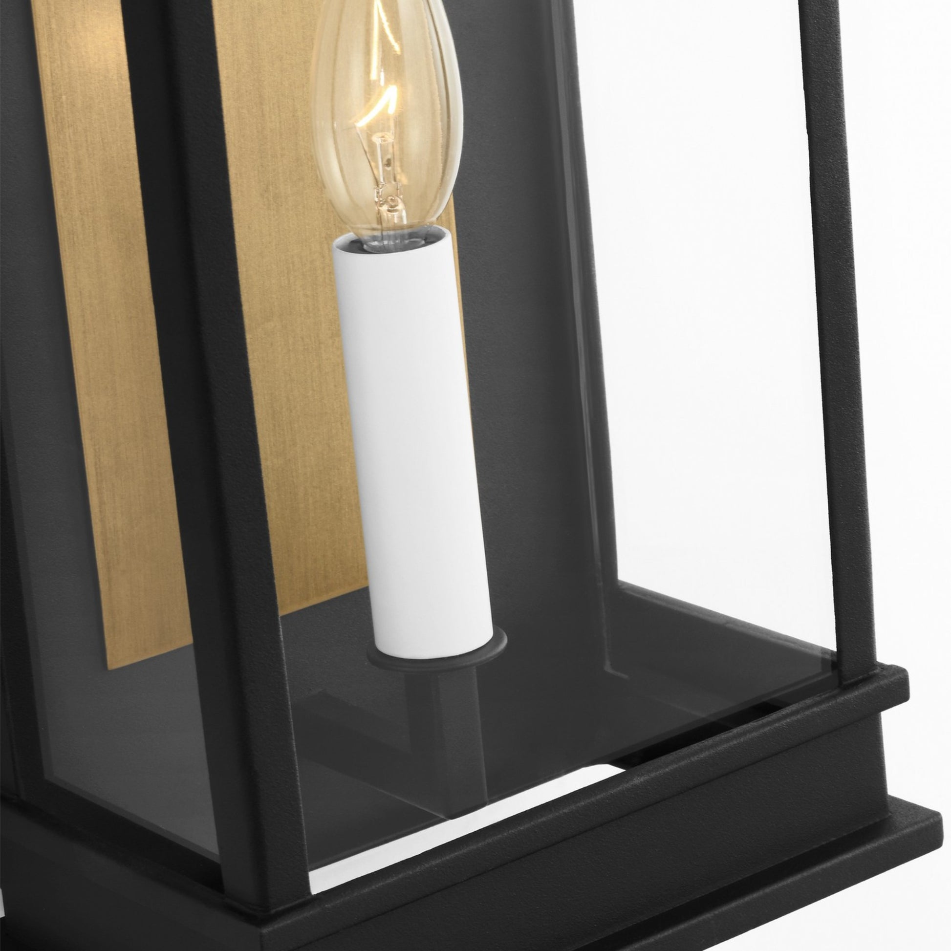 Cupertino 13" Small Wall Lantern, Textured Black Finish - Bees Lighting