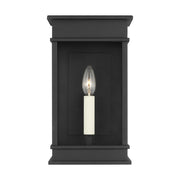 Cupertino 13" Small Wall Lantern, Textured Black Finish - Bees Lighting