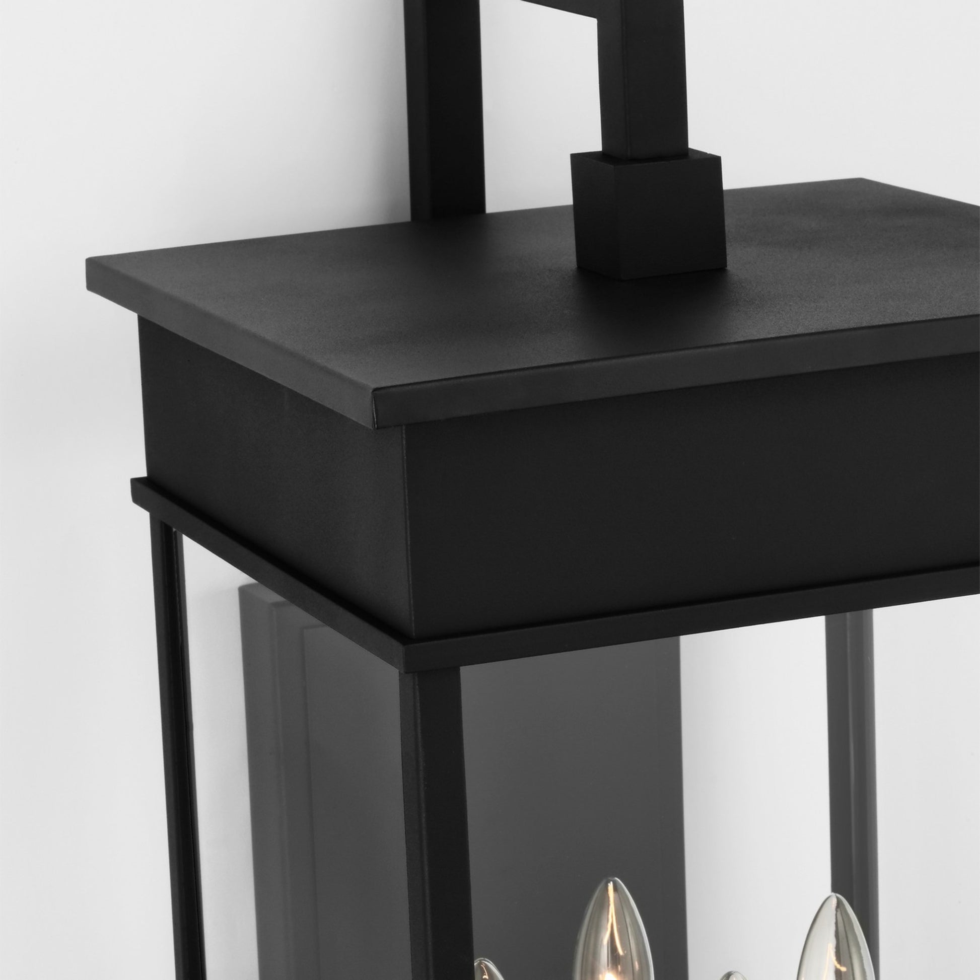 Cupertino 26" 4-Light Outdoor Pendant, Textured Black Finish - Bees Lighting