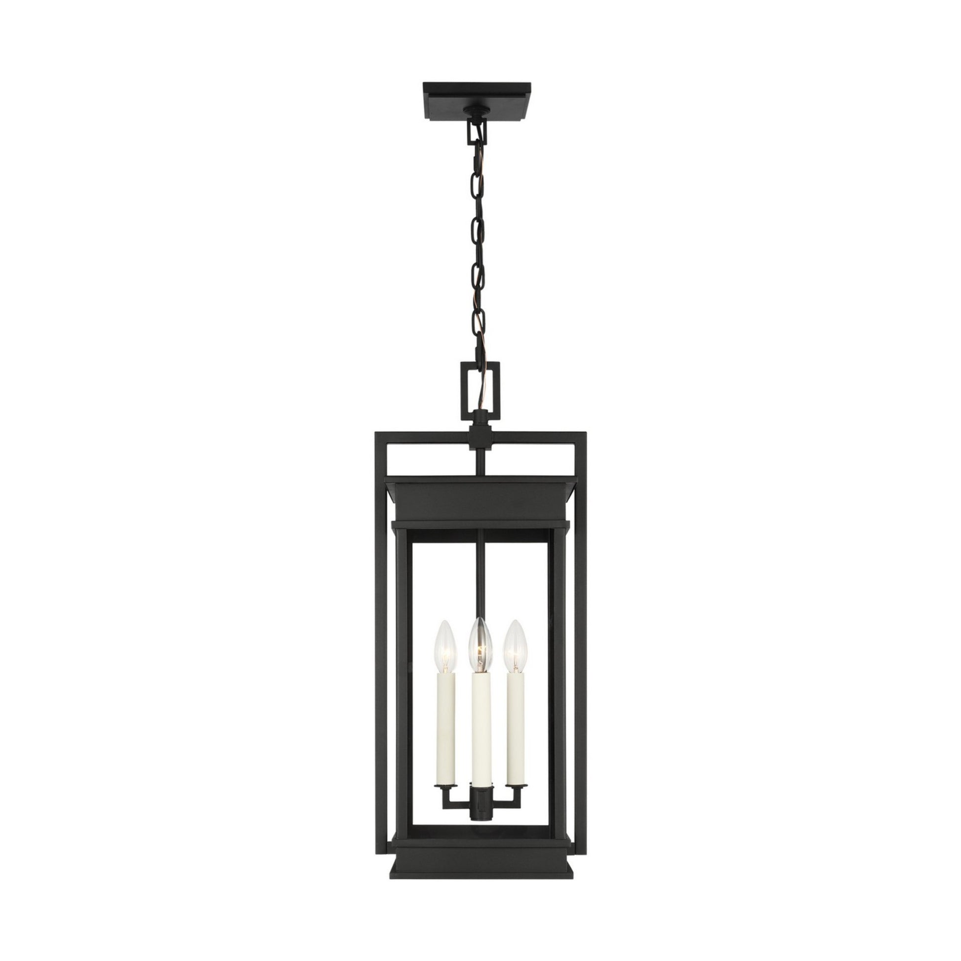 Cupertino 26" 4-Light Outdoor Pendant, Textured Black Finish - Bees Lighting