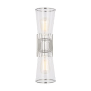 Alessa 18" 2-Light Linear Vanity, Polished Nickel Finish - Bees Lighting
