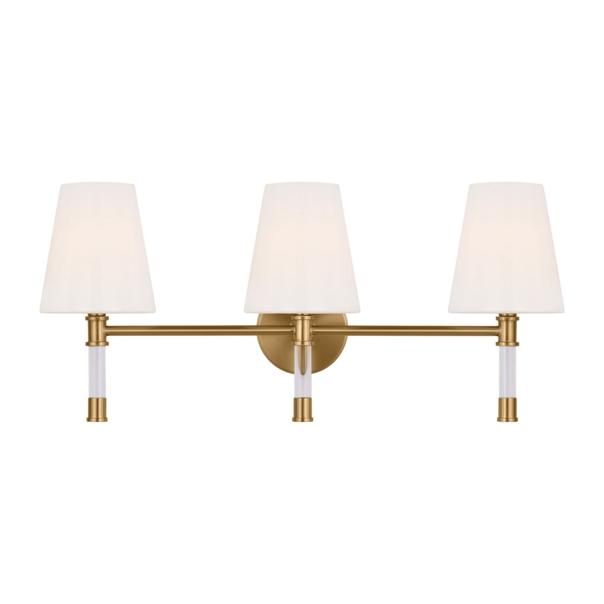 Hanover 25" 3-Light Bathroom Vanity, Burnished Brass Finish - Bees Lighting