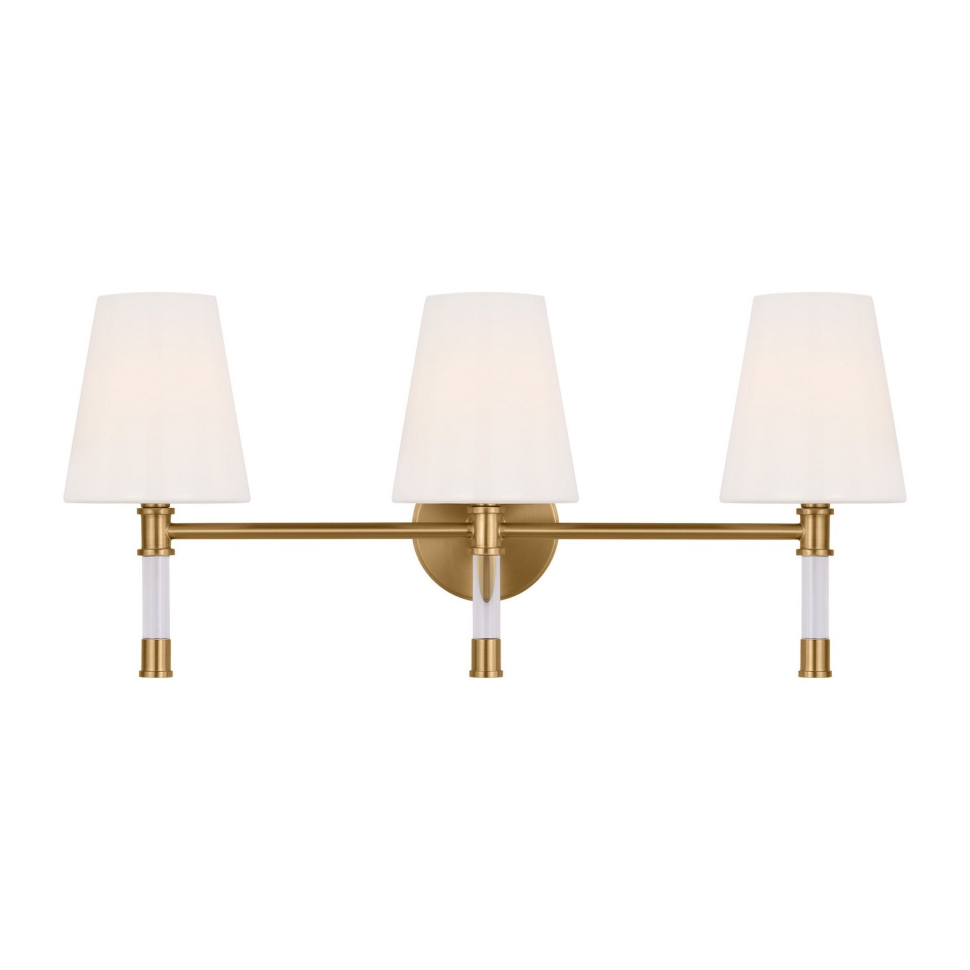 Hanover 25" 3-Light Bathroom Vanity, Burnished Brass Finish - Bees Lighting