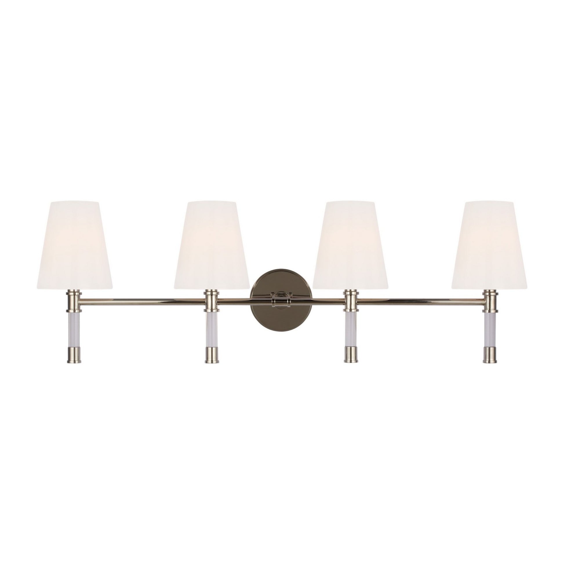 Hanover 34" 4-Light Bathroom Vanity, Polished Nickel Finish - Bees Lighting