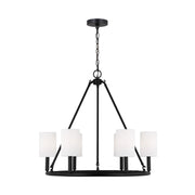 Egmont 28" 6-Light Large Chandelier, Midnight Black Finish