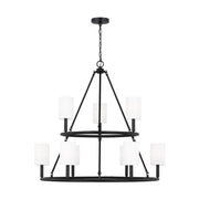 Egmont 36" 9-Light X-Large Chandelier, Midnight Black Finish
