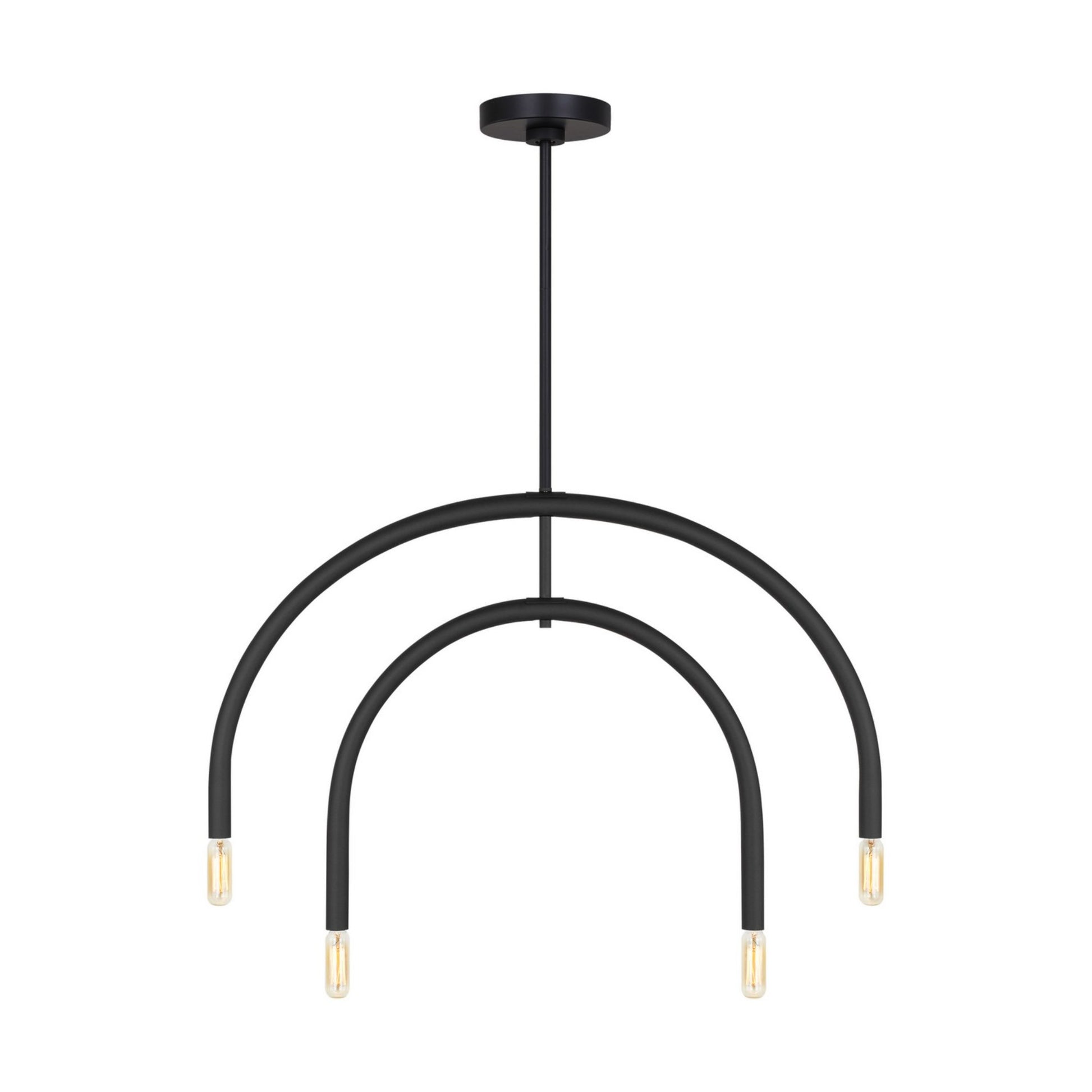 Hadden 22" 4-Light Small Chandelier, Midnight Black Finish - Bees Lighting