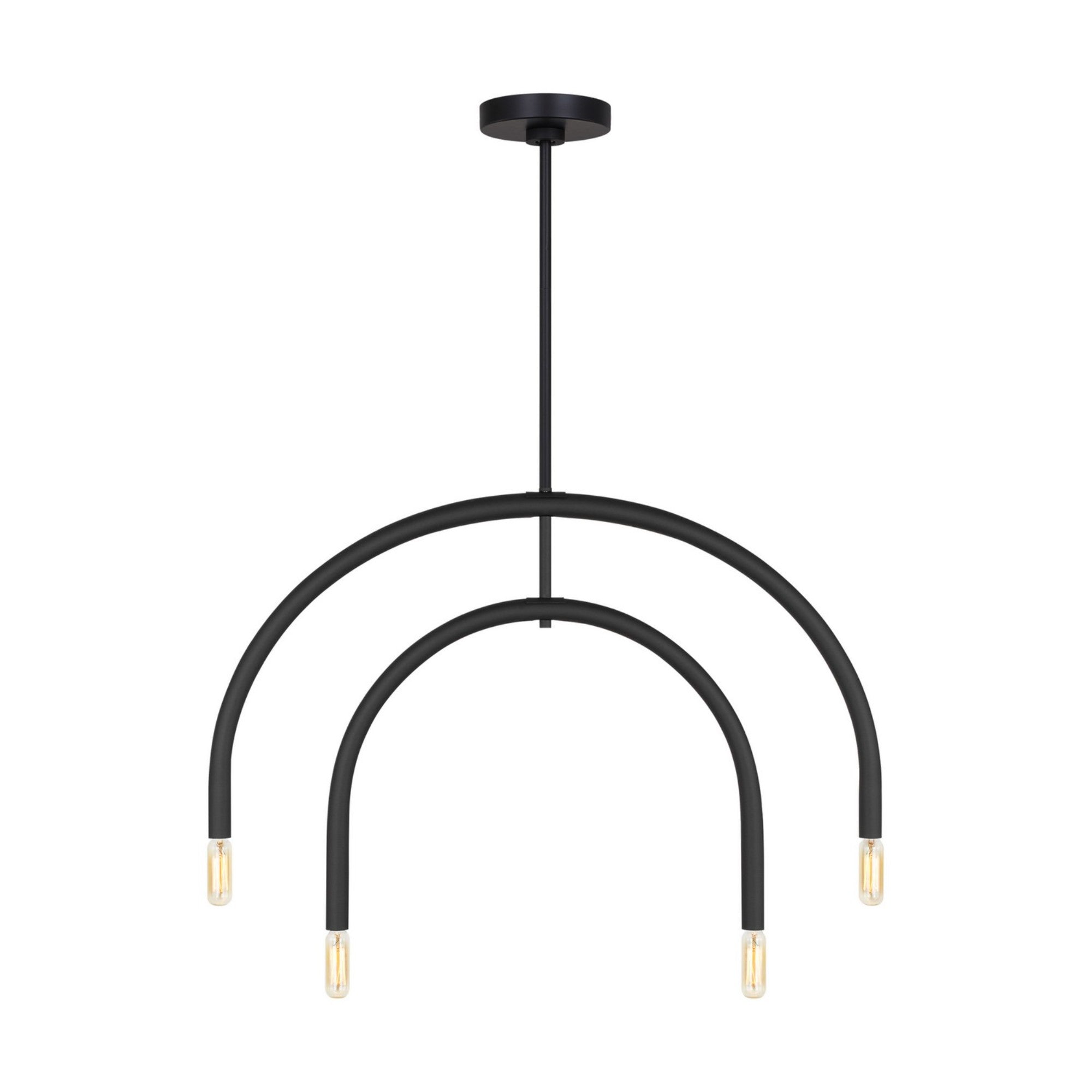 Hadden 22" 4-Light Small Chandelier, Midnight Black Finish - Bees Lighting