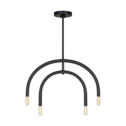Hadden 28" 4-Light Medium Chandelier, Midnight Black Finish - Bees Lighting