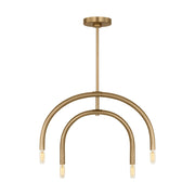 Hadden 28" 4-Light Medium Chandelier, Satin Brass Finish - Bees Lighting