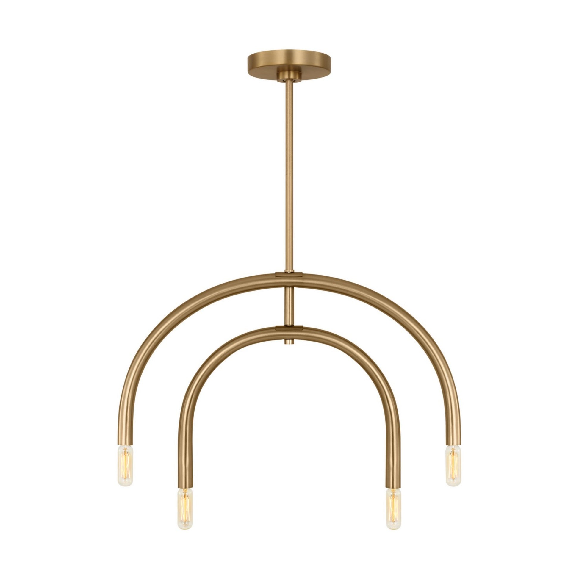 Hadden 28" 4-Light Medium Chandelier, Satin Brass Finish - Bees Lighting
