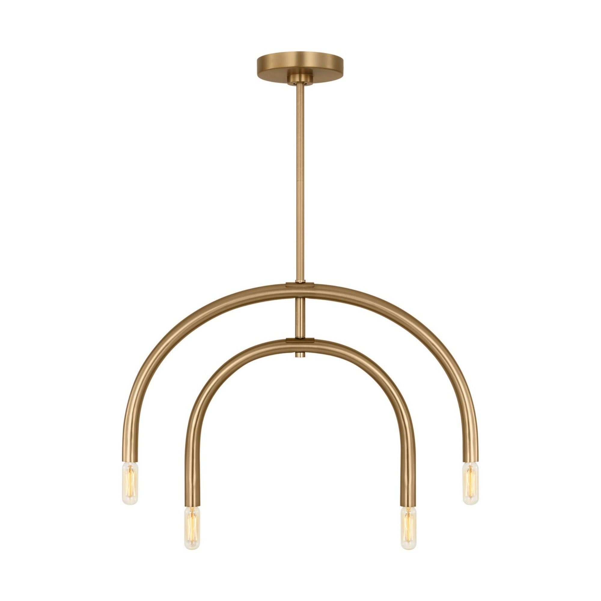 Hadden 28" 4-Light Medium Chandelier, Satin Brass Finish - Bees Lighting