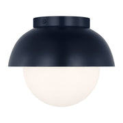 Hyde 8" Flush Mount, Navy Finish - Bees Lighting