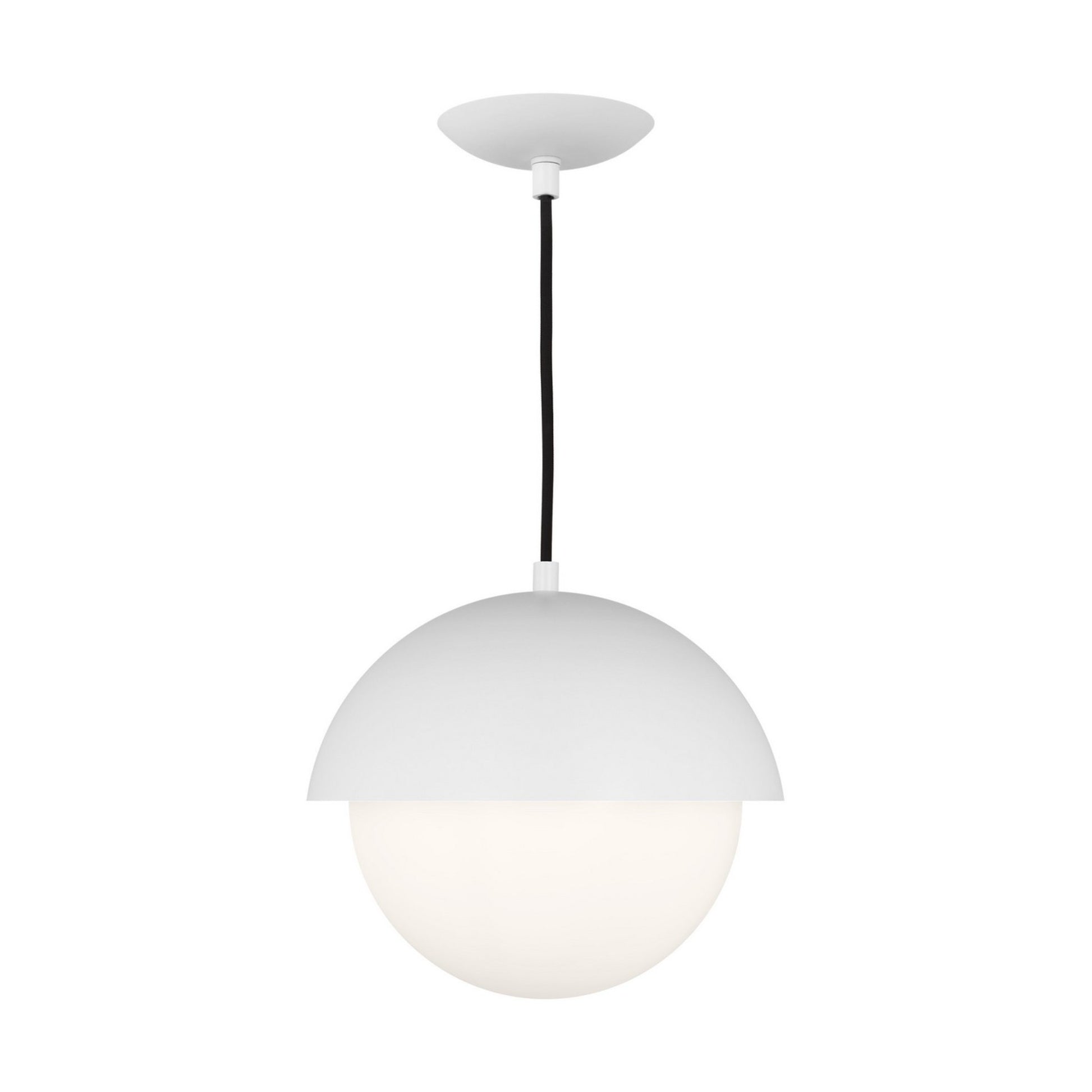 Hyde 12" Medium Pendant, Matte White Finish - Bees Lighting