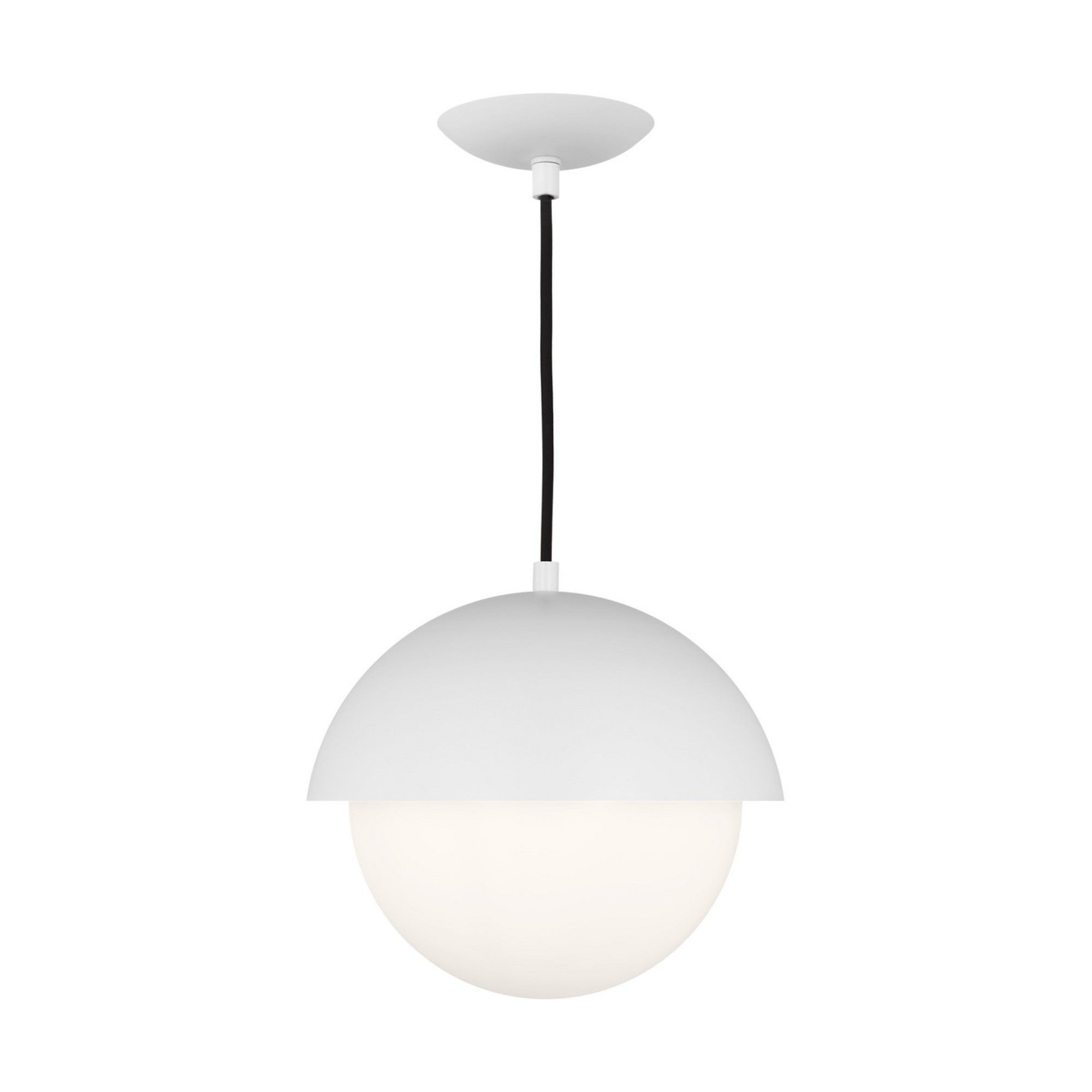 Hyde 12" Medium Pendant, Matte White Finish - Bees Lighting