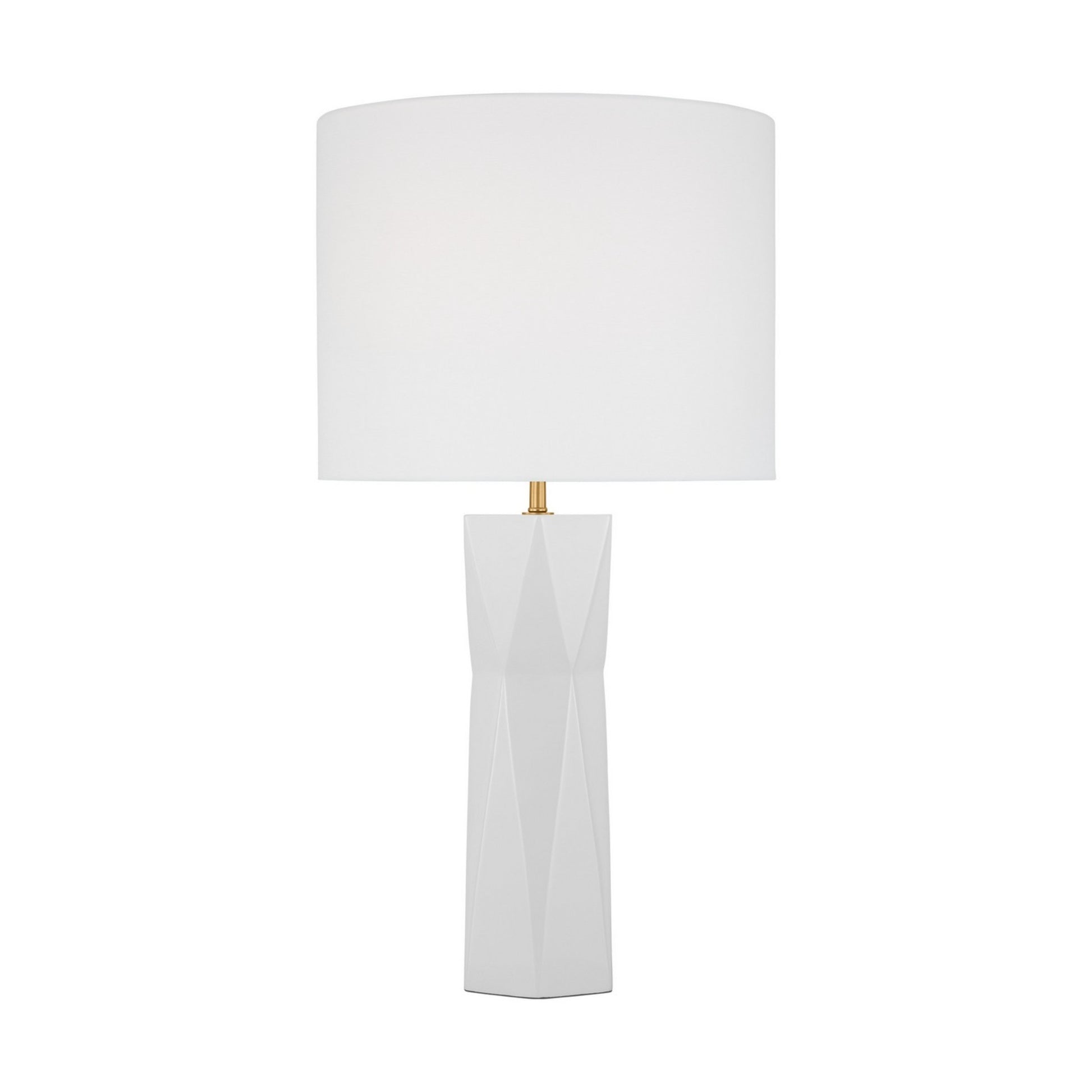 Fernwood 27" Table Lamp, Gloss White Finish - Bees Lighting