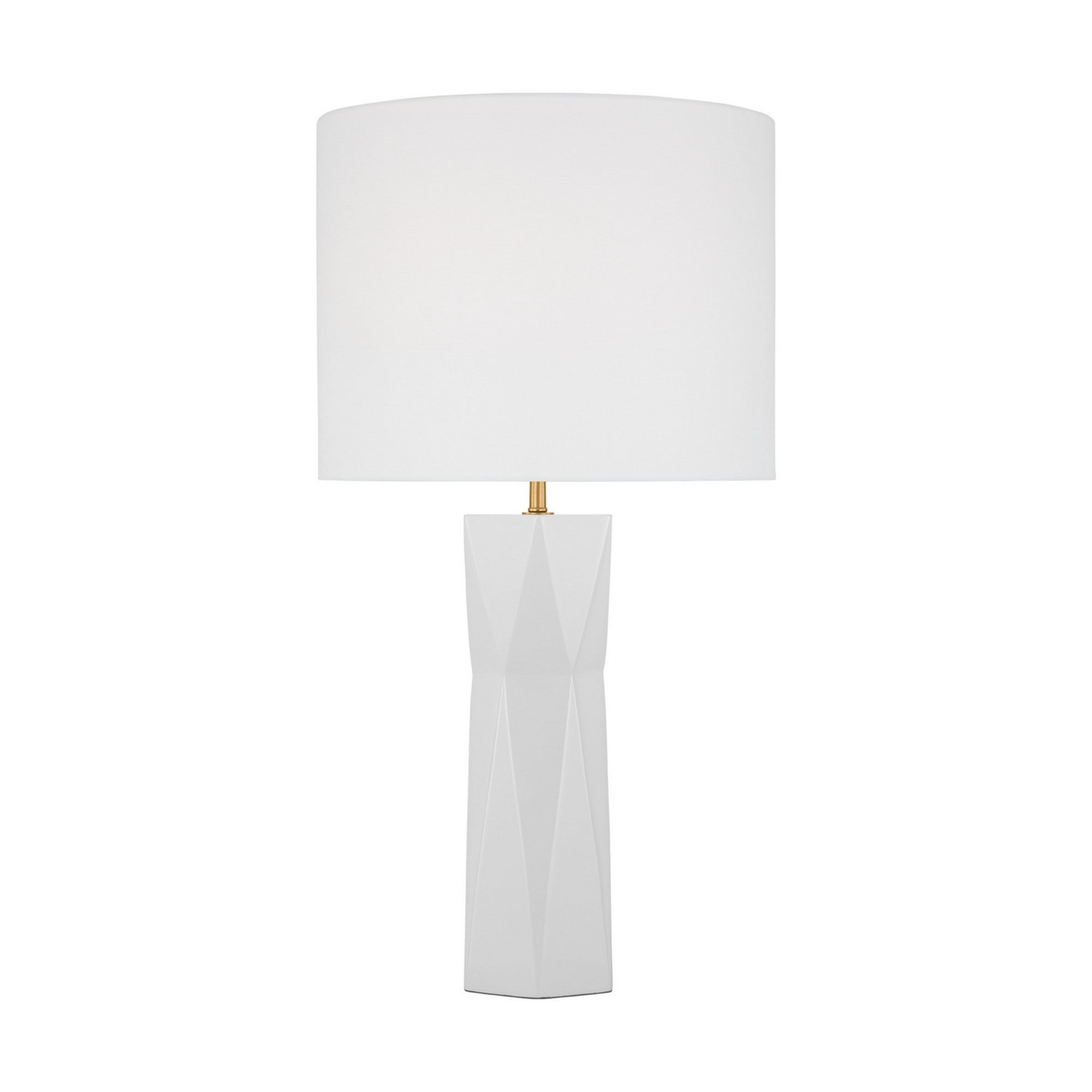 Fernwood 27" Table Lamp, Gloss White Finish - Bees Lighting