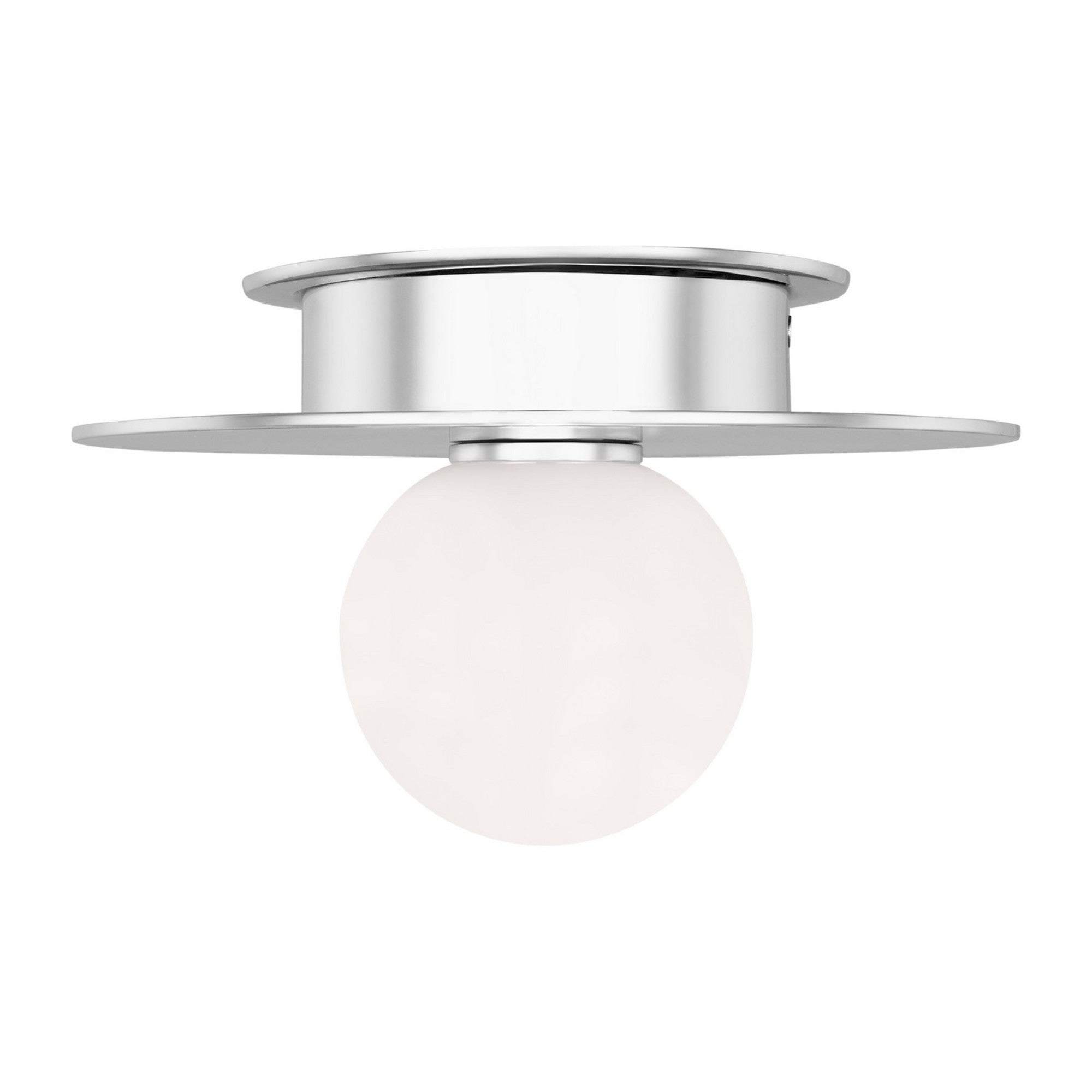 Nodes 8" Flush Mount, Polished Nickel Finish
