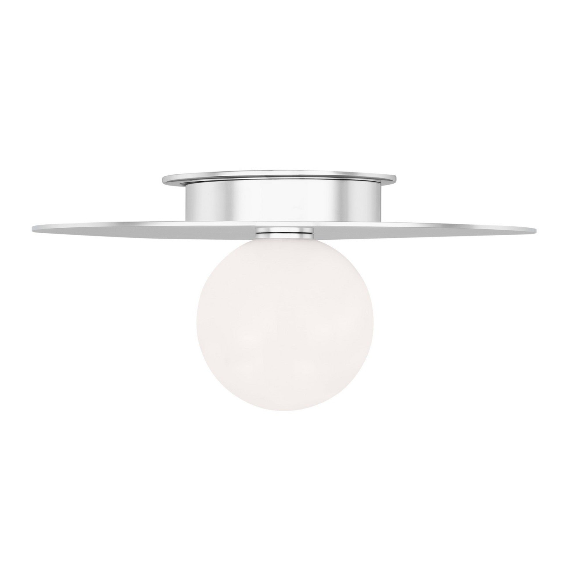 Nodes 14" Flush Mount, Polished Nickel Finish - Bees Lighting