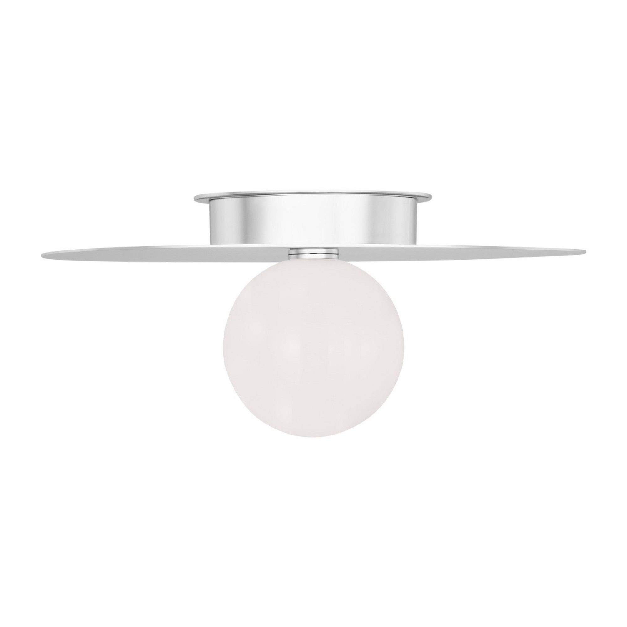 Nodes 18" Semi Flush Mount, Polished Nickel Finish
