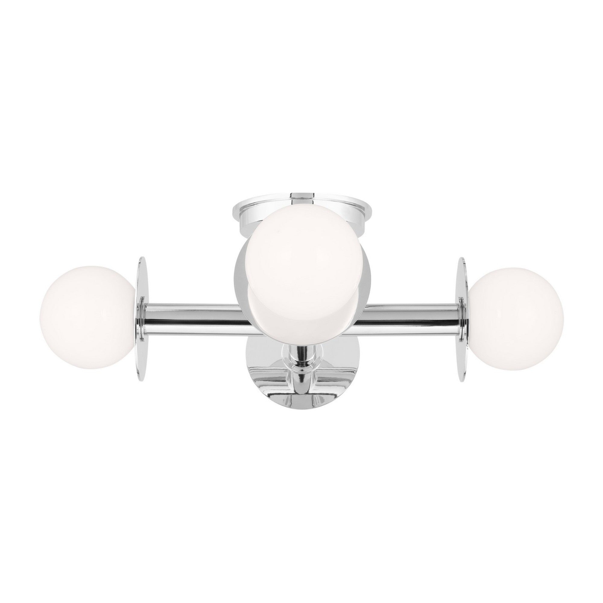 Nodes 18" 4-Light Flush Mount, Polished Nickel Finish - Bees Lighting