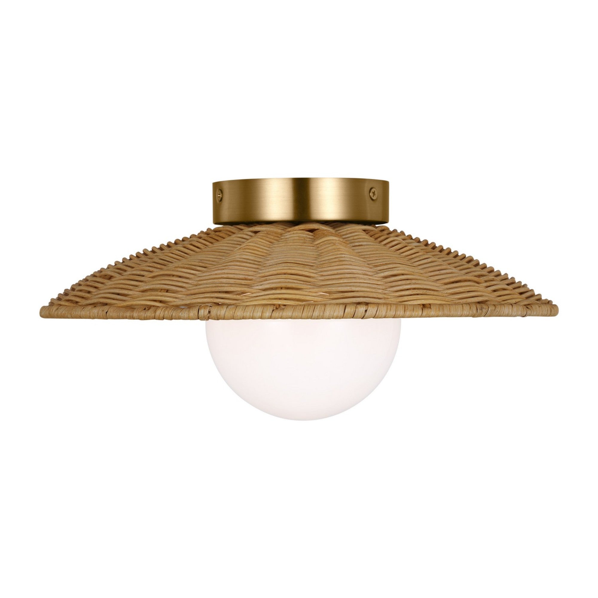 Mari 13" Flush Mount, Burnished Brass Finish - Bees Lighting