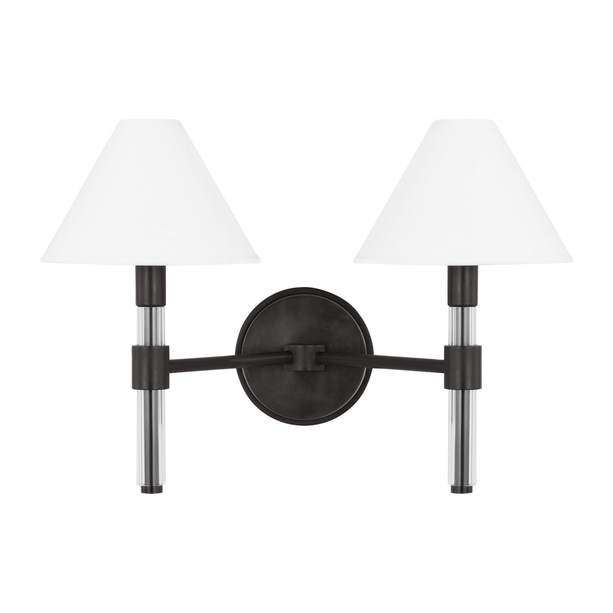 Robert 19" 2-Light Bathroom Vanity, Aged Iron Finish - Bees Lighting