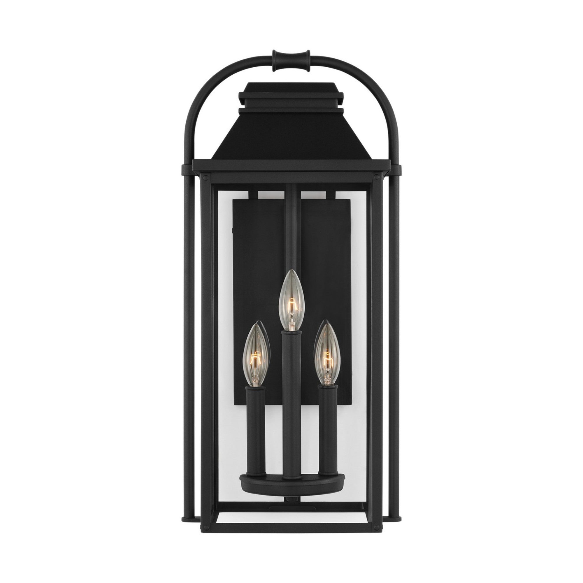 Wellsworth 23" 3-Light Medium Lantern, Textured Black Finish - Bees Lighting