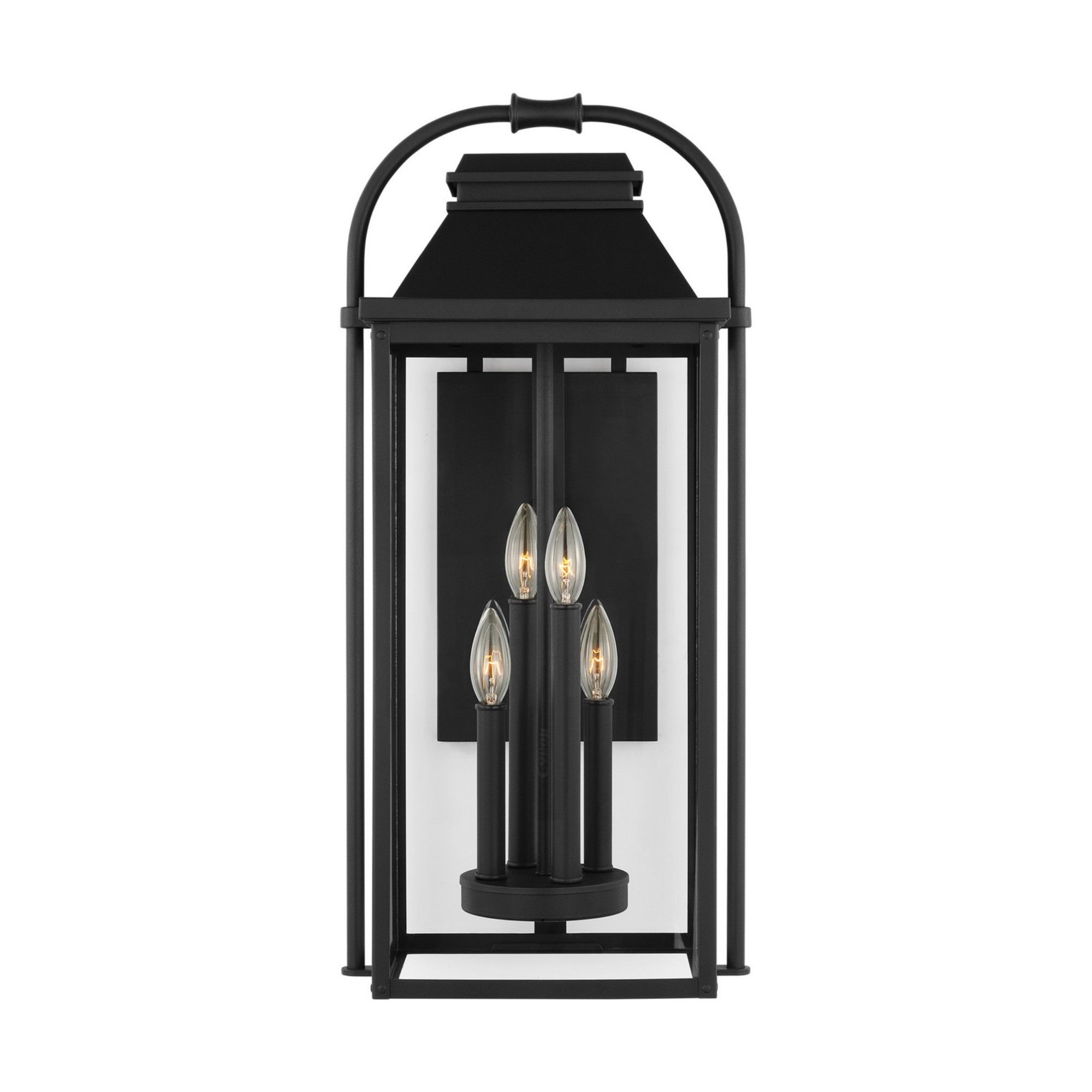 Wellsworth 27" 4-Light Large Lantern, Textured Black Finish - Bees Lighting