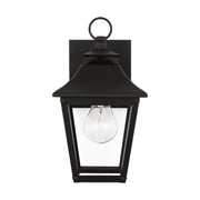 Galena 11" Extra Small Wall Lantern, Textured Black Finish - Bees Lighting