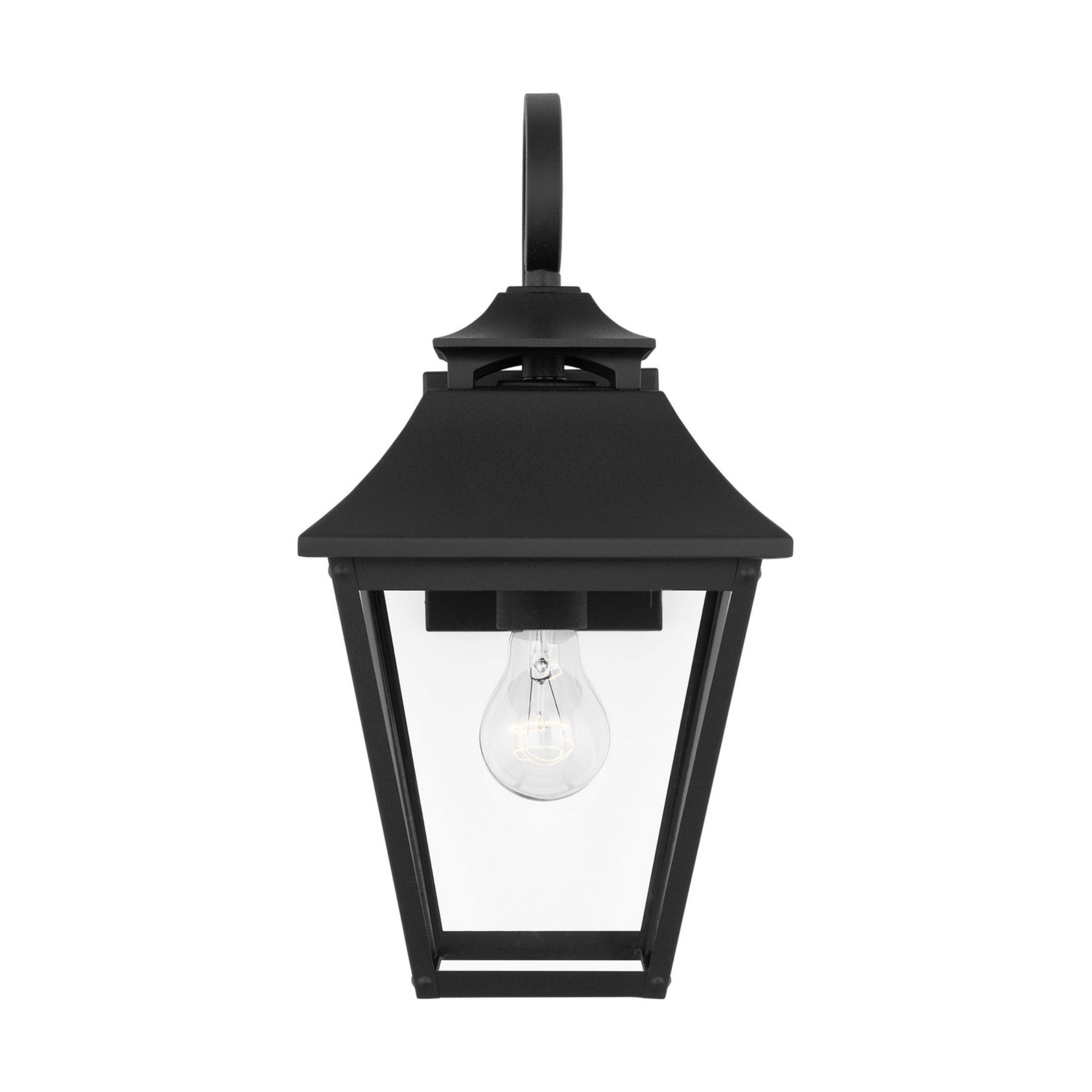 Galena 16" Small Wall Lantern, Textured Black Finish - Bees Lighting