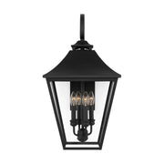 Galena 25" 4-Light Large Wall Lantern, Textured Black Finish - Bees Lighting