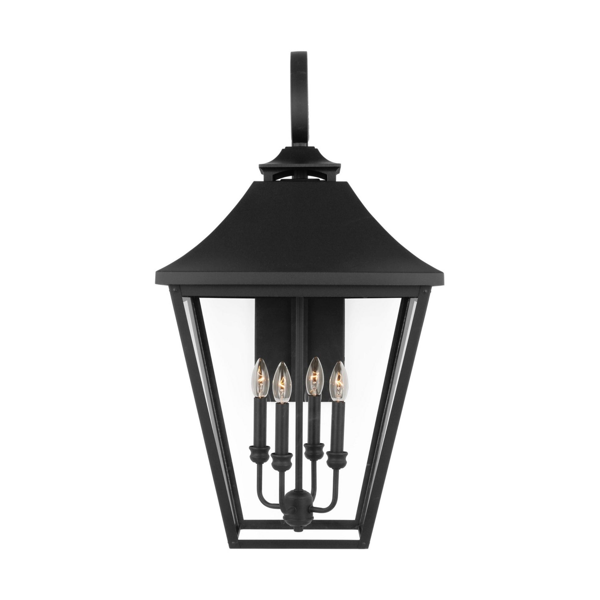 Galena 33" 4-Light X-Large Wall Lantern, Textured Black Finish - Bees Lighting
