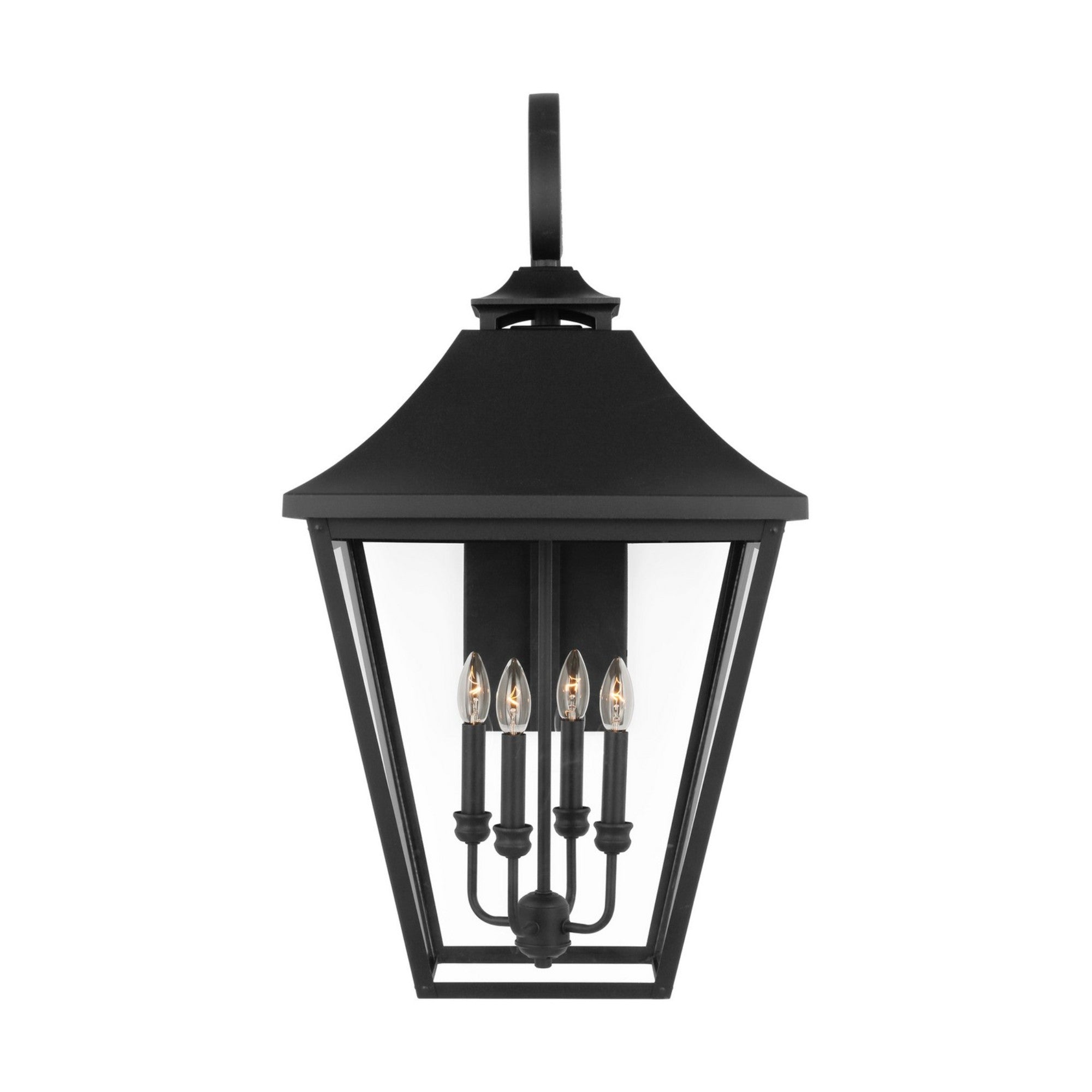 Galena 33" 4-Light X-Large Wall Lantern, Textured Black Finish - Bees Lighting