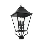 Galena 29" 4-Light Large Post Lantern, Textured Black Finish - Bees Lighting