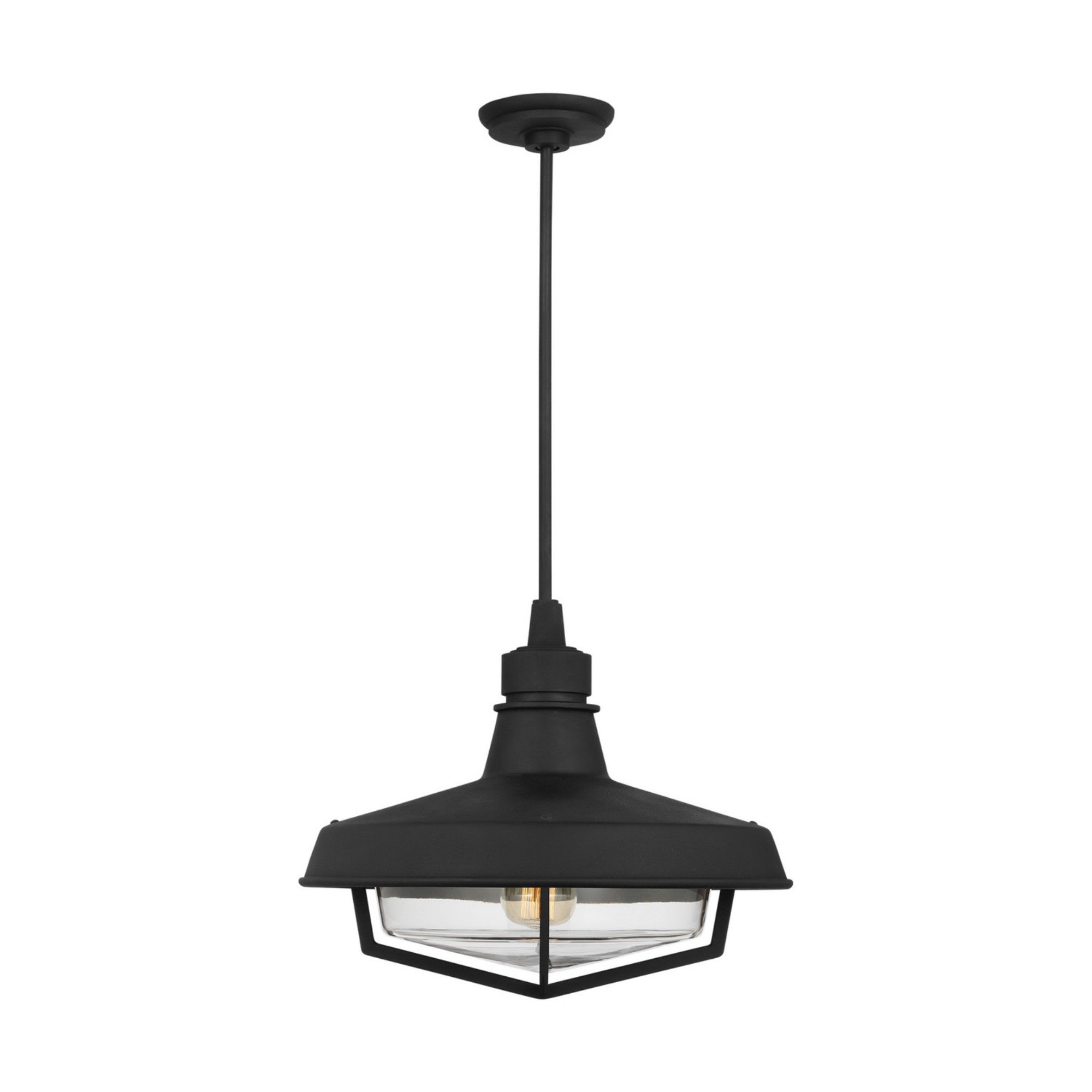 Hollis 17 In. Outdoor Pendant Light Black finish - Bees Lighting