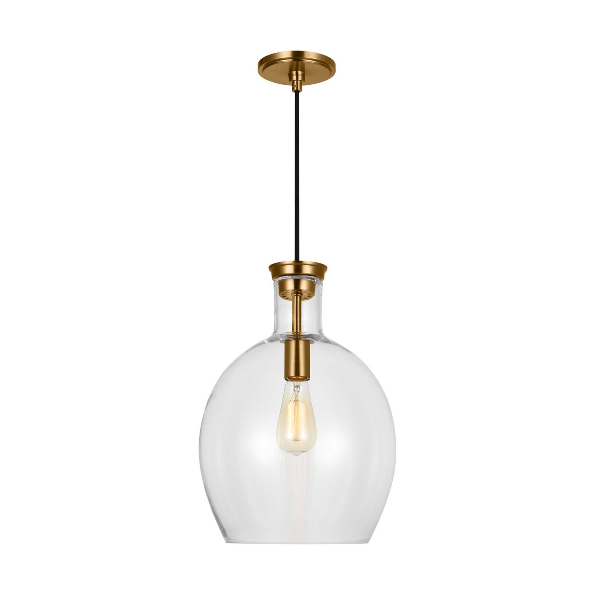 Vaso 12 in. Pendant Light Brushed Brass Finish - Bees Lighting