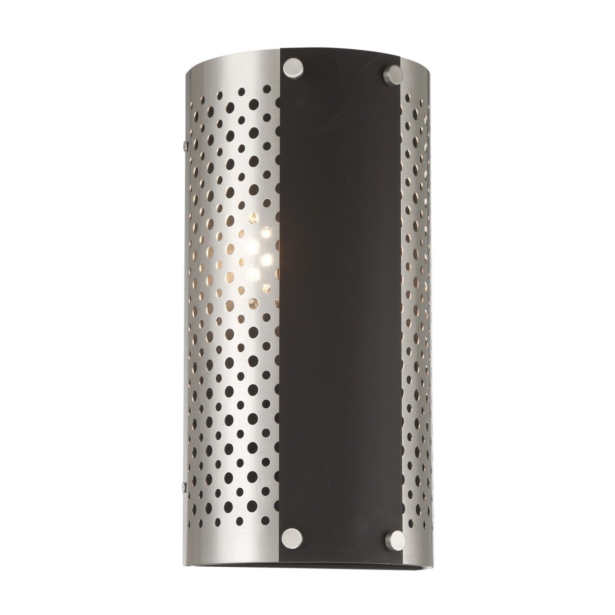 Noho 14" 2-Light Wall Sconce, Brushed Nickel & Sand Coal Finish - Bees Lighting