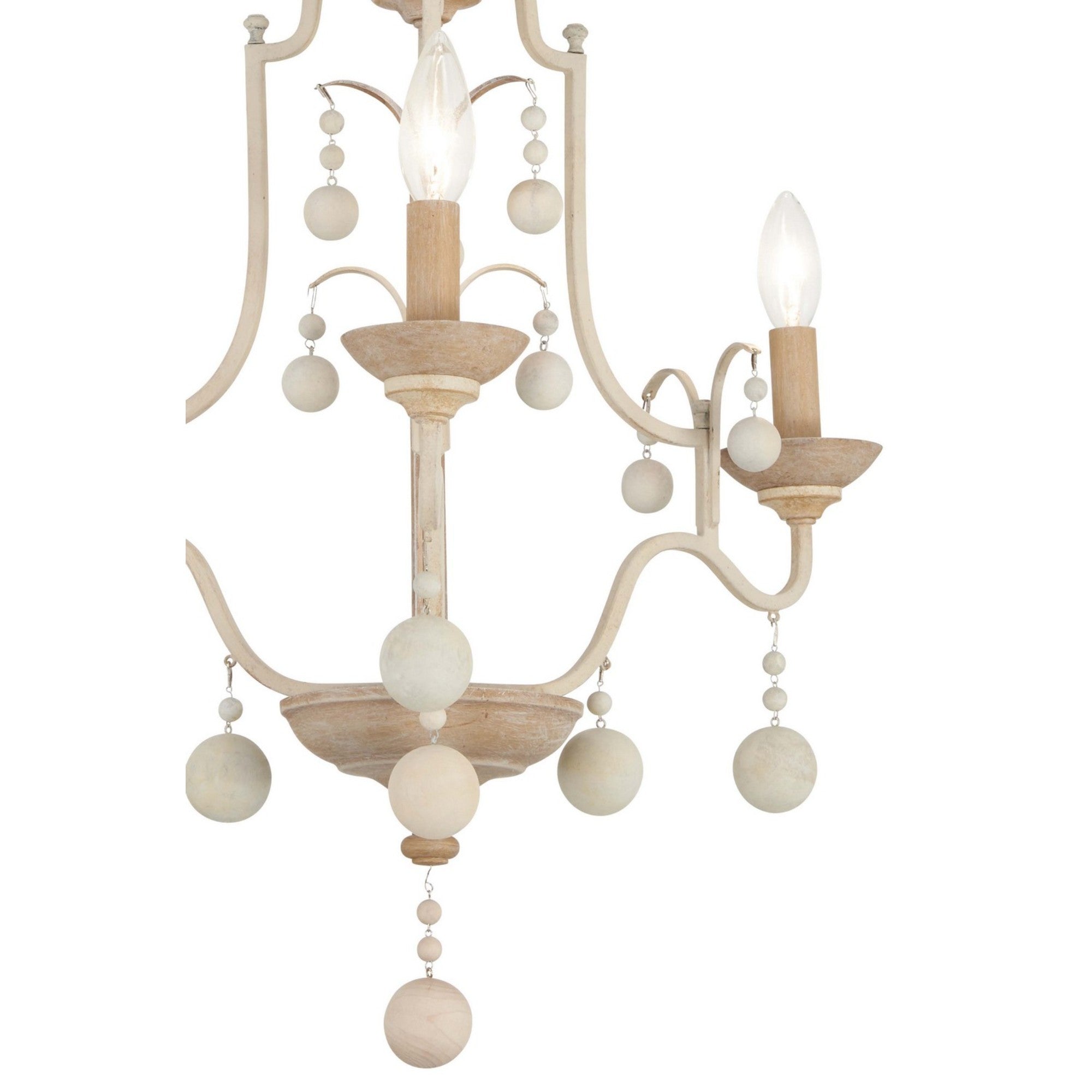 Colonial Charm 21 In. 3 Lights Semi flush Mount Light White Finish - Bees Lighting