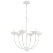 Ryton 30" 6-Light Chandelier, Plaster White Finish - Bees Lighting