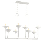 Ryton 43" 8-Light Island Light, Plaster White Finish - Bees Lighting