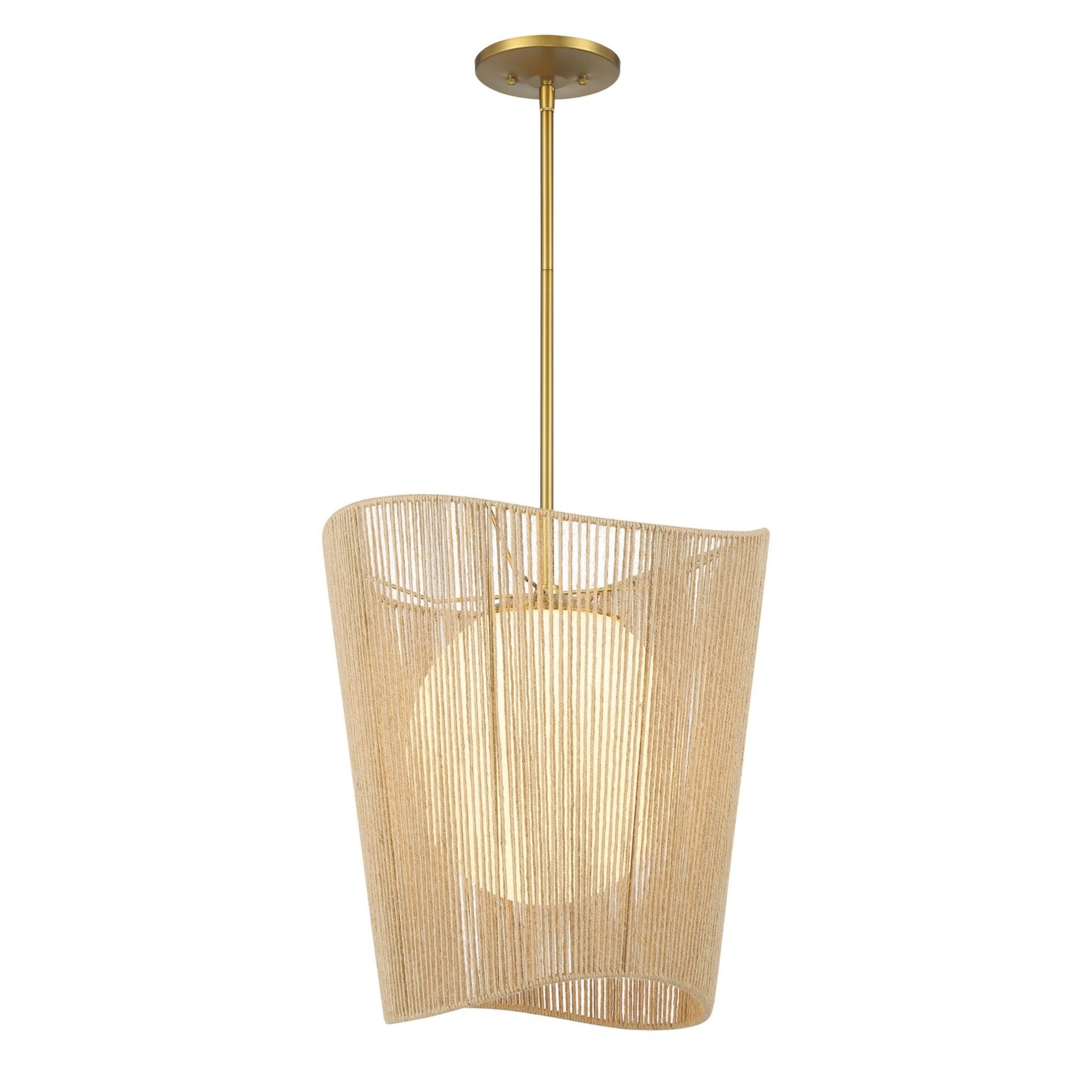 Key Largo 16" Pendant, Soft Brass Finish - Bees Lighting