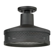 Abalone Point 12" Outdoor Flush Mount, Coal Finish - Bees Lighting