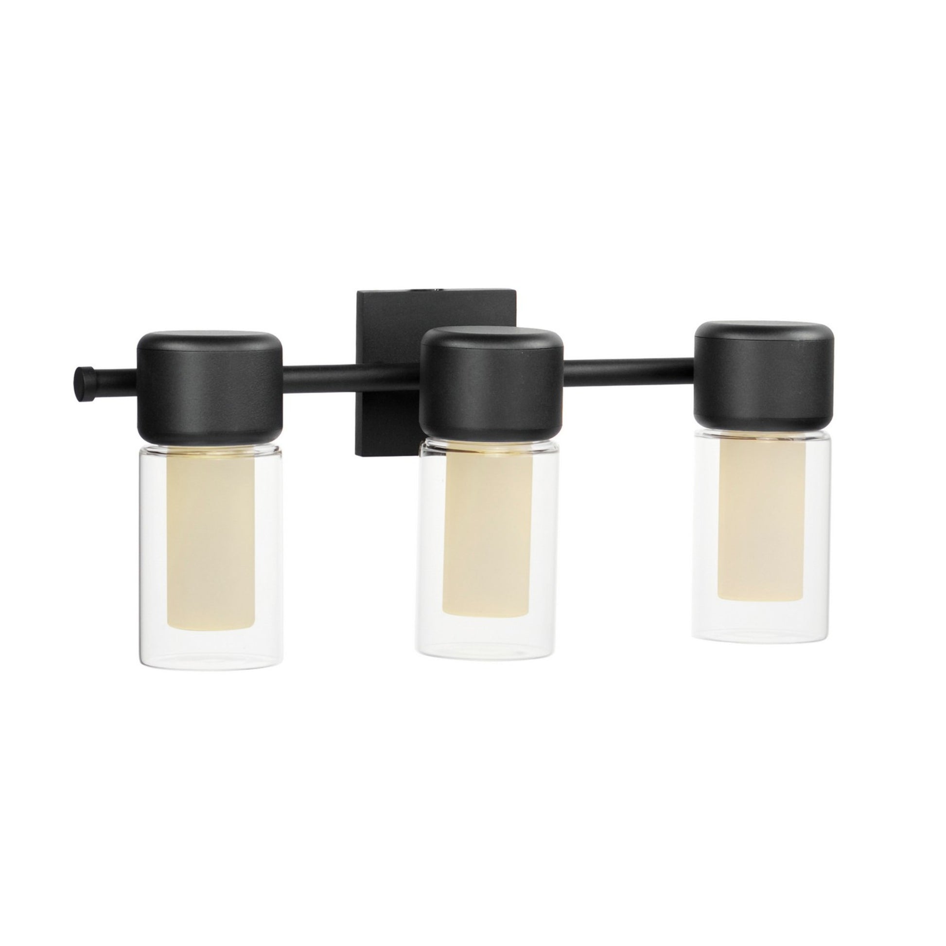 Dram 22" 3-Light LED Bath Sconce, Black Finish - Bees Lighting