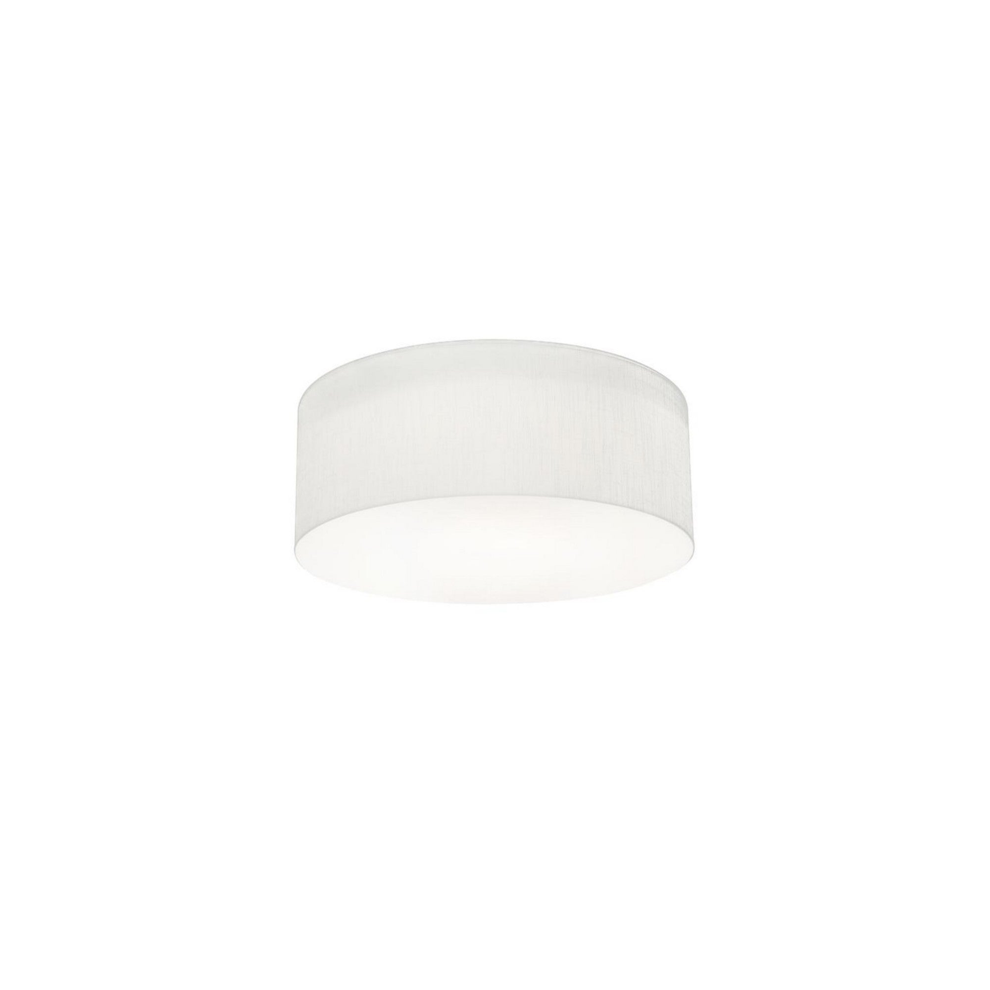 Anton 12" 2-Light Flush Mount, Linen White Finish - Bees Lighting